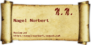 Nagel Norbert névjegykártya