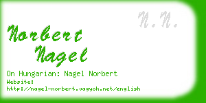 norbert nagel business card